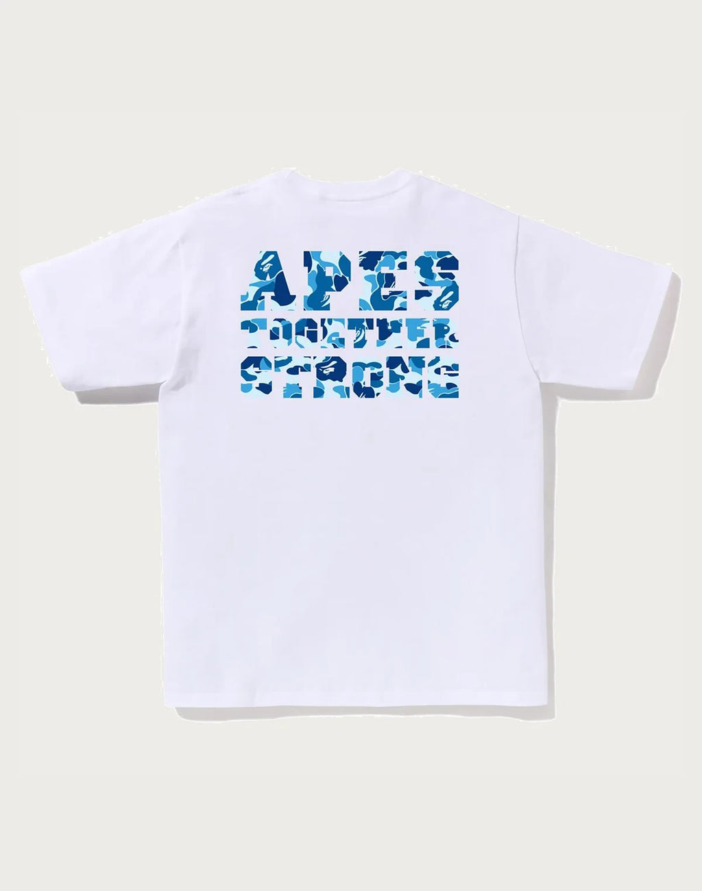 Men's Cotton Camo Graphic T-Shirt - White Blue