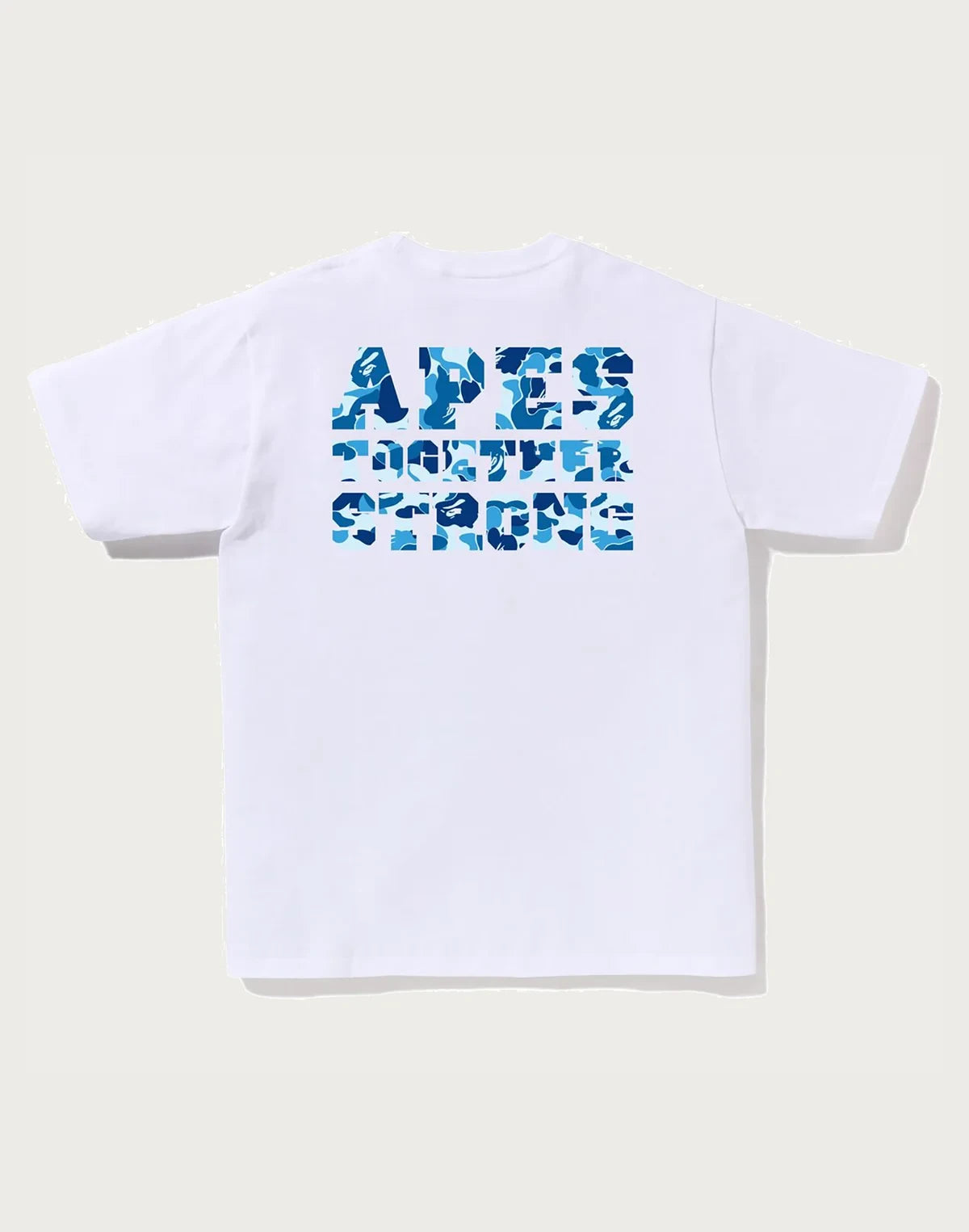 Men's Cotton Camo Graphic T-Shirt - White Blue