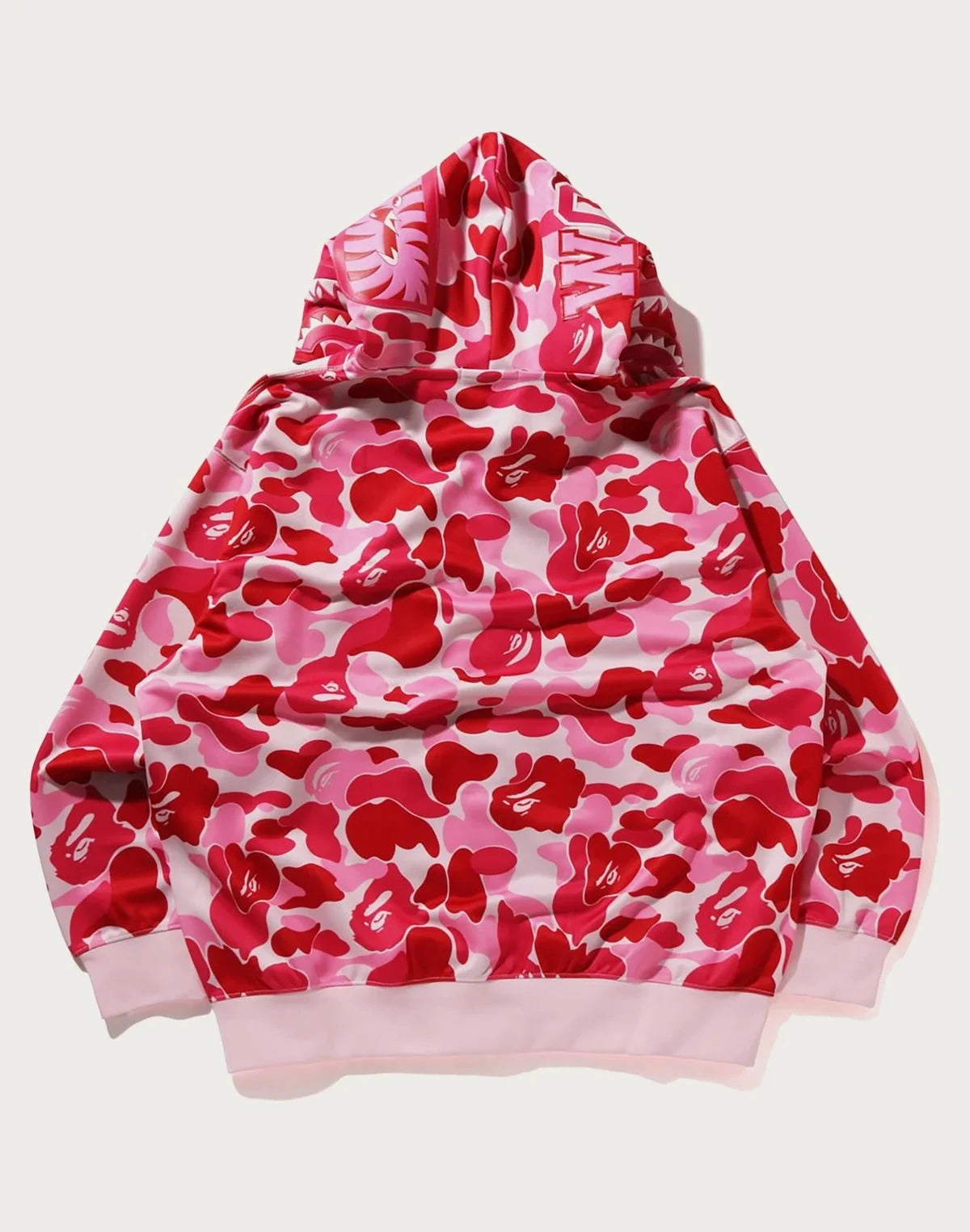 Relaxed Polyester Camo Full-Zip Hoodie - Green