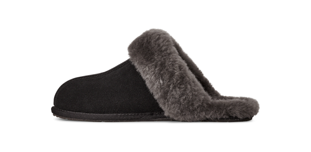 Women's Suede Sheepskin Slide Slipper - Espresso