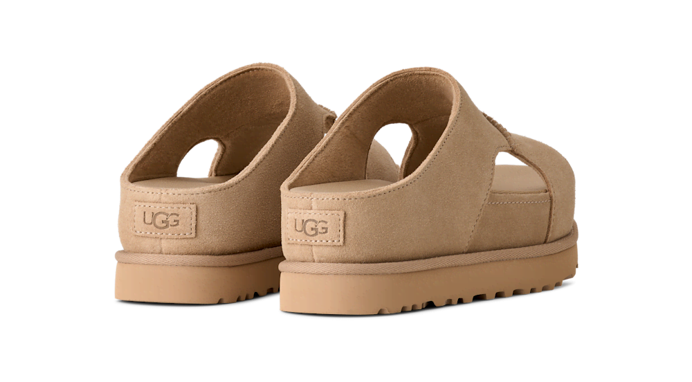 Women's Suede Cutout Slide Sandal