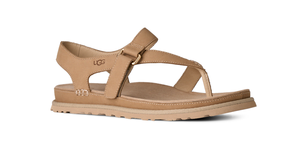 Women's Asymmetrical Toe-Post Sandal - Black