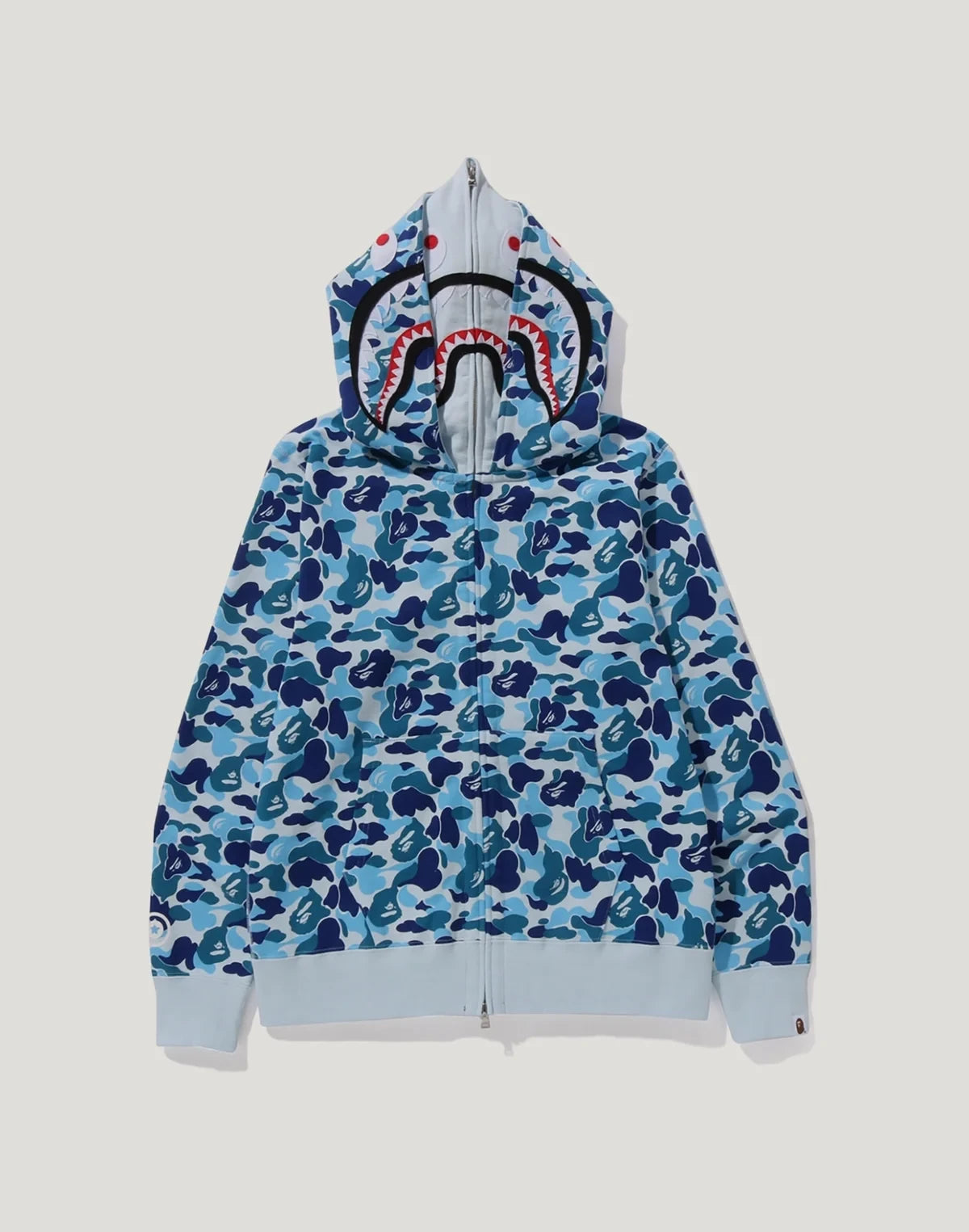 Camo Double-Graphic Full-Zip Hoodie - Blue
