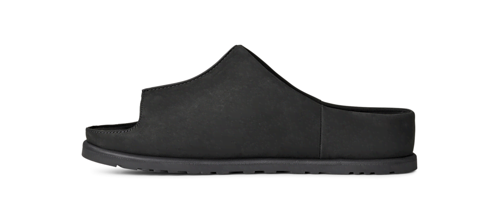 Men's Nubuck Slide Sandal - Black
