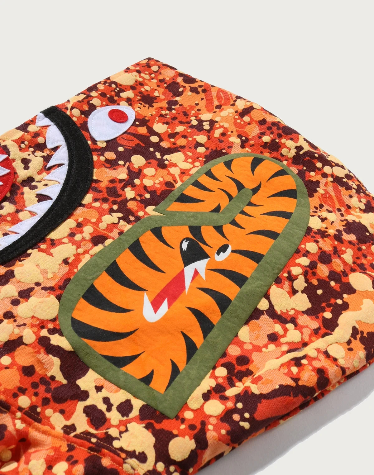 Camo Full-Zip Fleece Hoodie - Orange