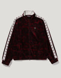 Men's Relaxed Velour Track Jacket - Burgundy