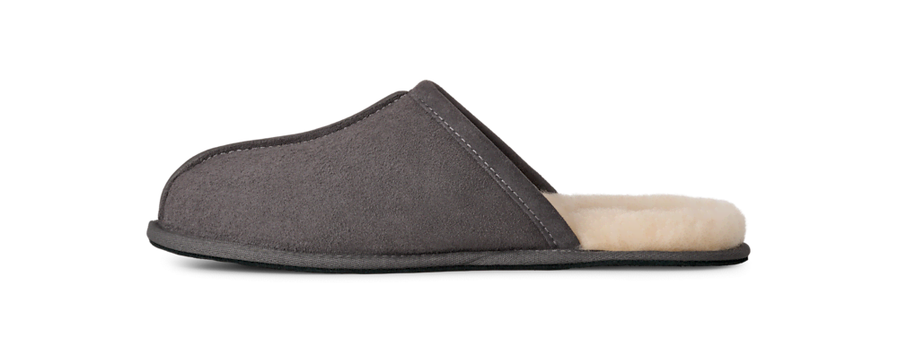 Men's Suede Open-Back Slipper - Brown