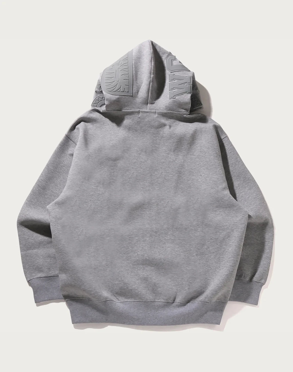 Relaxed Full-Zip Pattern Hoodie - Navy