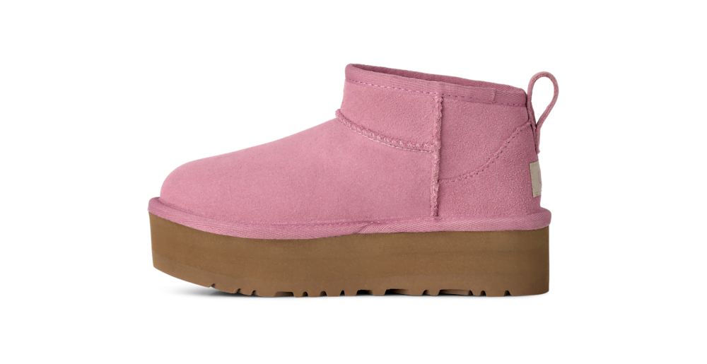 Kids' Suede Platform Ankle Boot - Sand