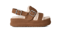 Women's Suede Platform Sandal - Mustard