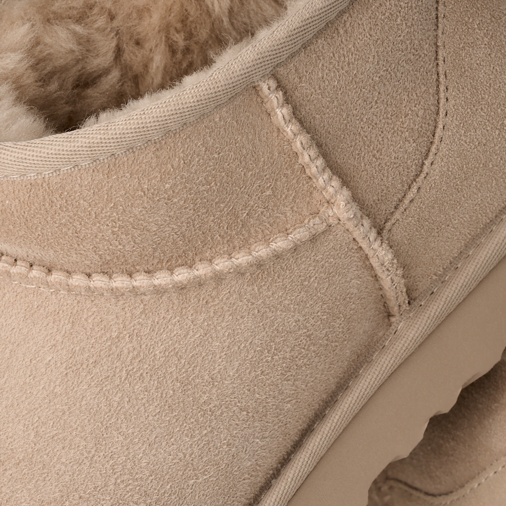 Women's Ultra-Short Sheepskin Boot - Grey