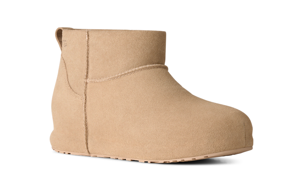Women's Suede Mini Platform Boot - Black