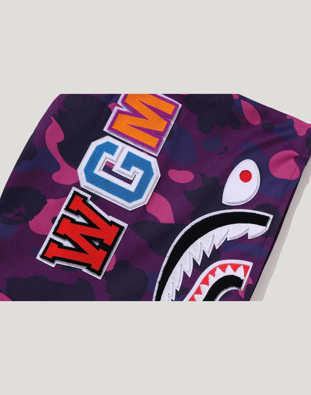 Camo Hooded Track Jacket - Purple