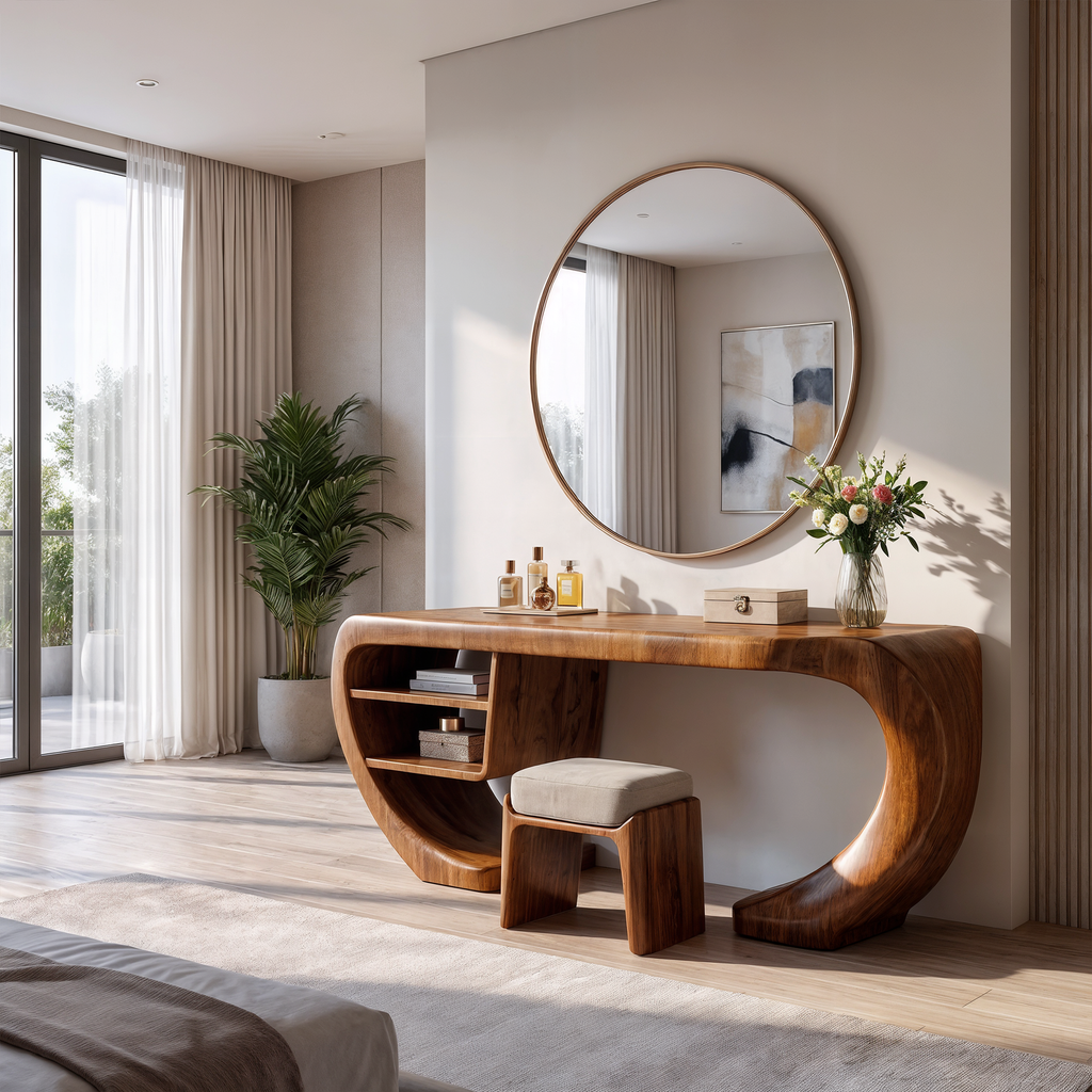 Modern Dressing Table With Open Drawer Design For Bedroom And Dressing Room