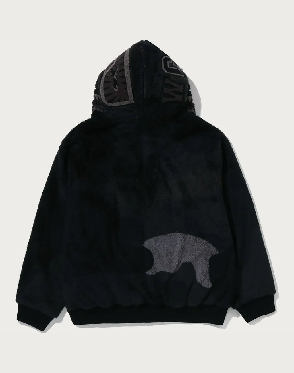 Camo Sherpa Full-Zip Jacket - Black