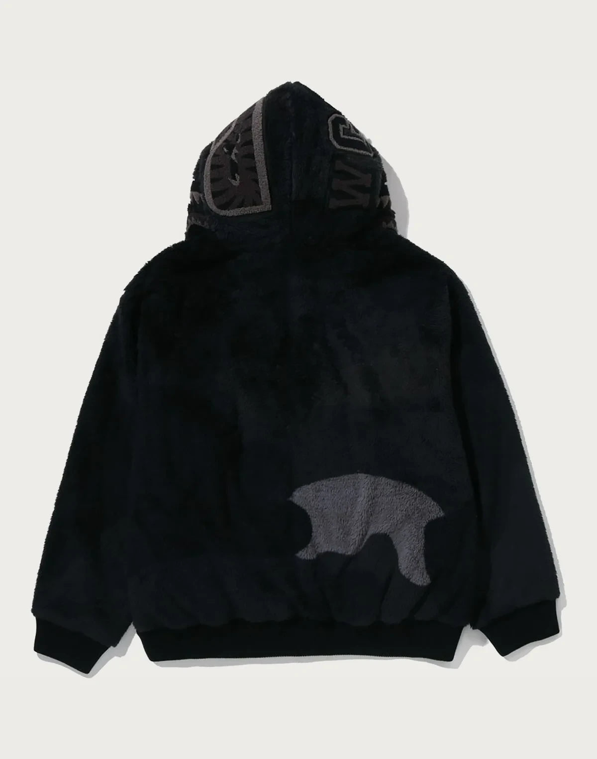 Camo Sherpa Full-Zip Jacket - Black