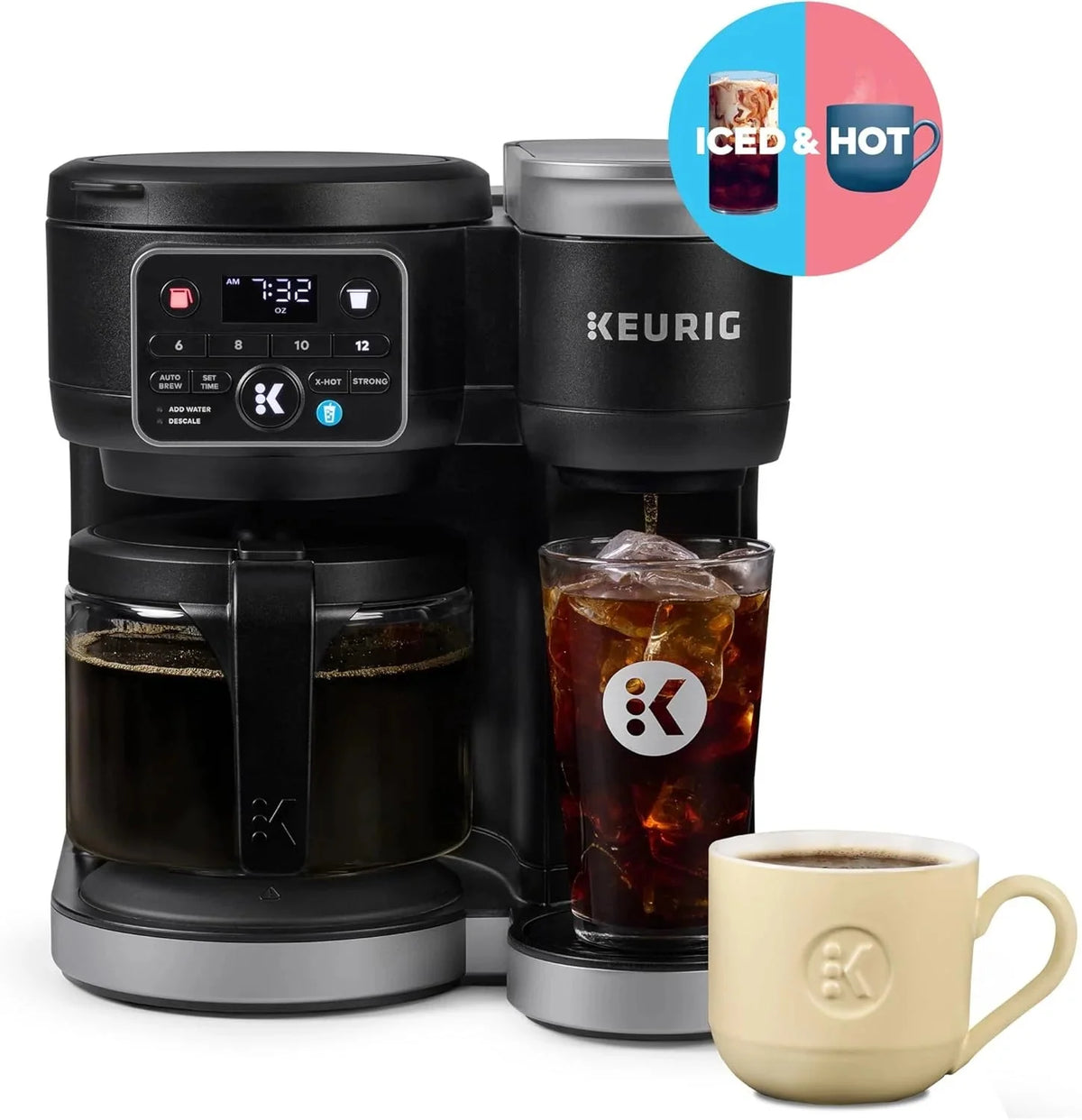 Keurig Hot & Iced Single Serve And Carafe Coffee Maker, 72oz - K-Duo Gen 2