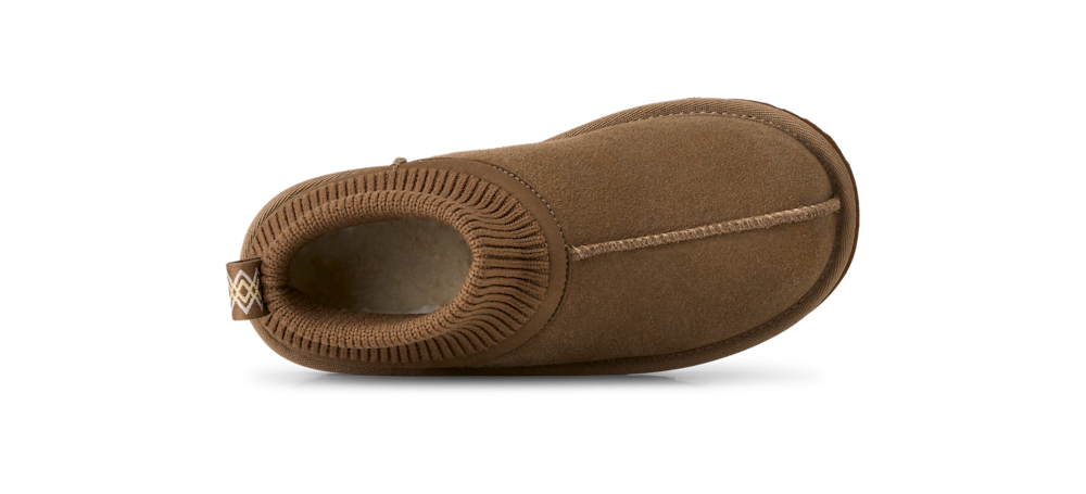 Kids' Suede Stretch Cuff Boot - Mustard