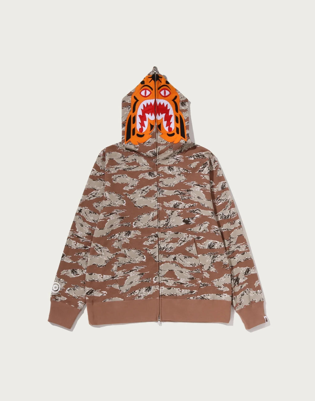 Men's Tiger Graphic Zip Hoodie - Green