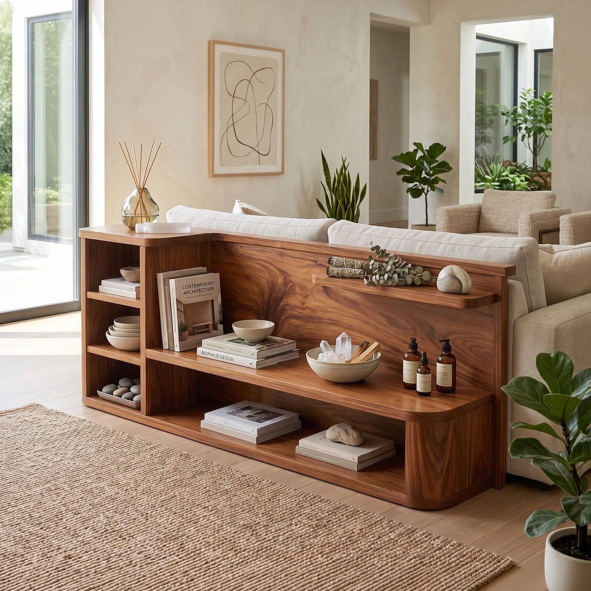 Modern Storage Console Cabinet For Open Living Space