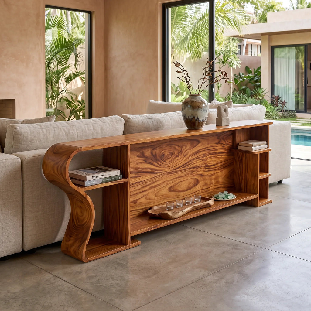 Modern Cabinet Console Table For Spacious Entryway