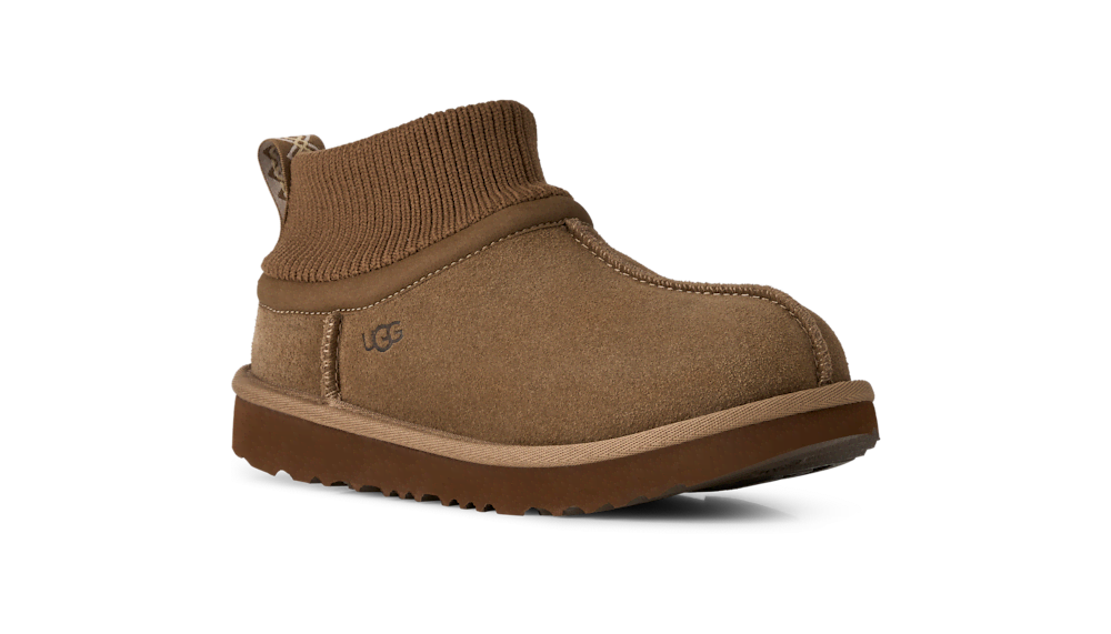 Kids' Suede Stretch Cuff Boot - Mustard