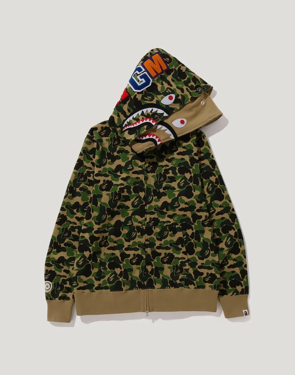 Camo Double-Graphic Full-Zip Hoodie - Blue