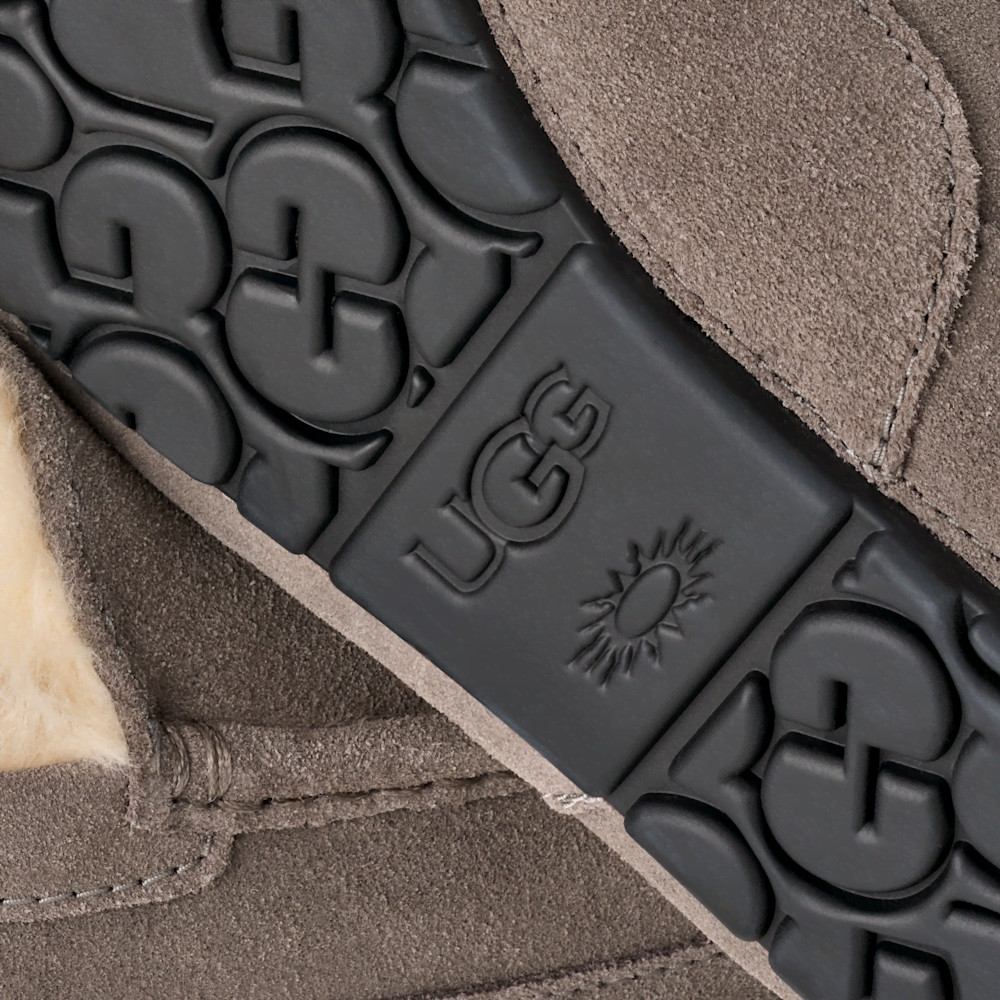 Men's Suede Indoor Outdoor Slipper - Grey