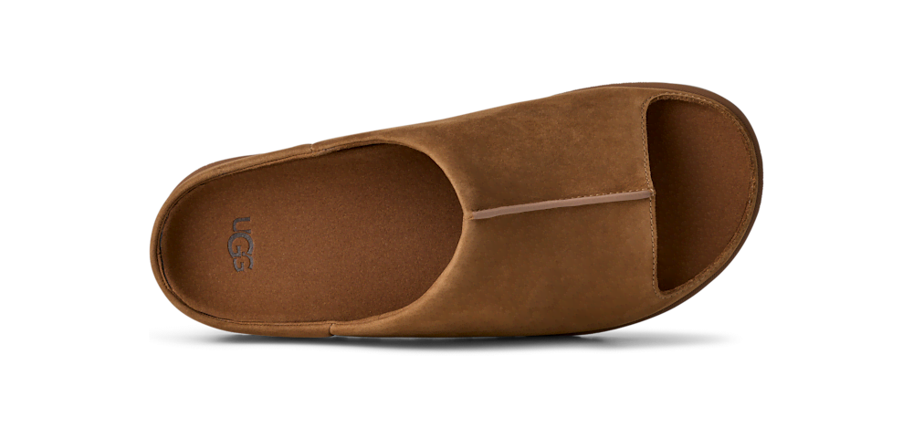 Men's Nubuck Slide Sandal - Black
