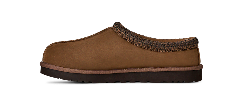 Men's Nubuck Sheepskin Slip-On Clog - Chestnut