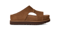 Women's Leather Cutout Platform Slide