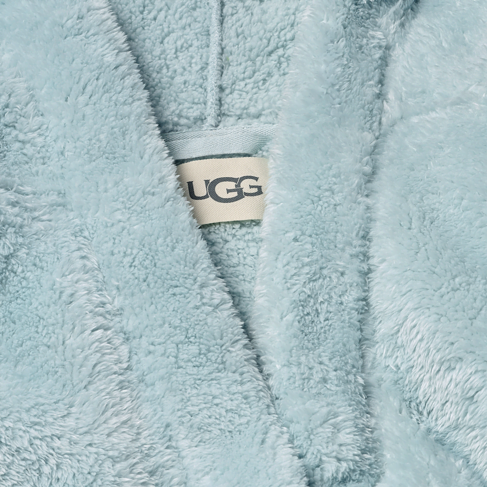 Women's Hooded Plush Fleece Robe - Cream