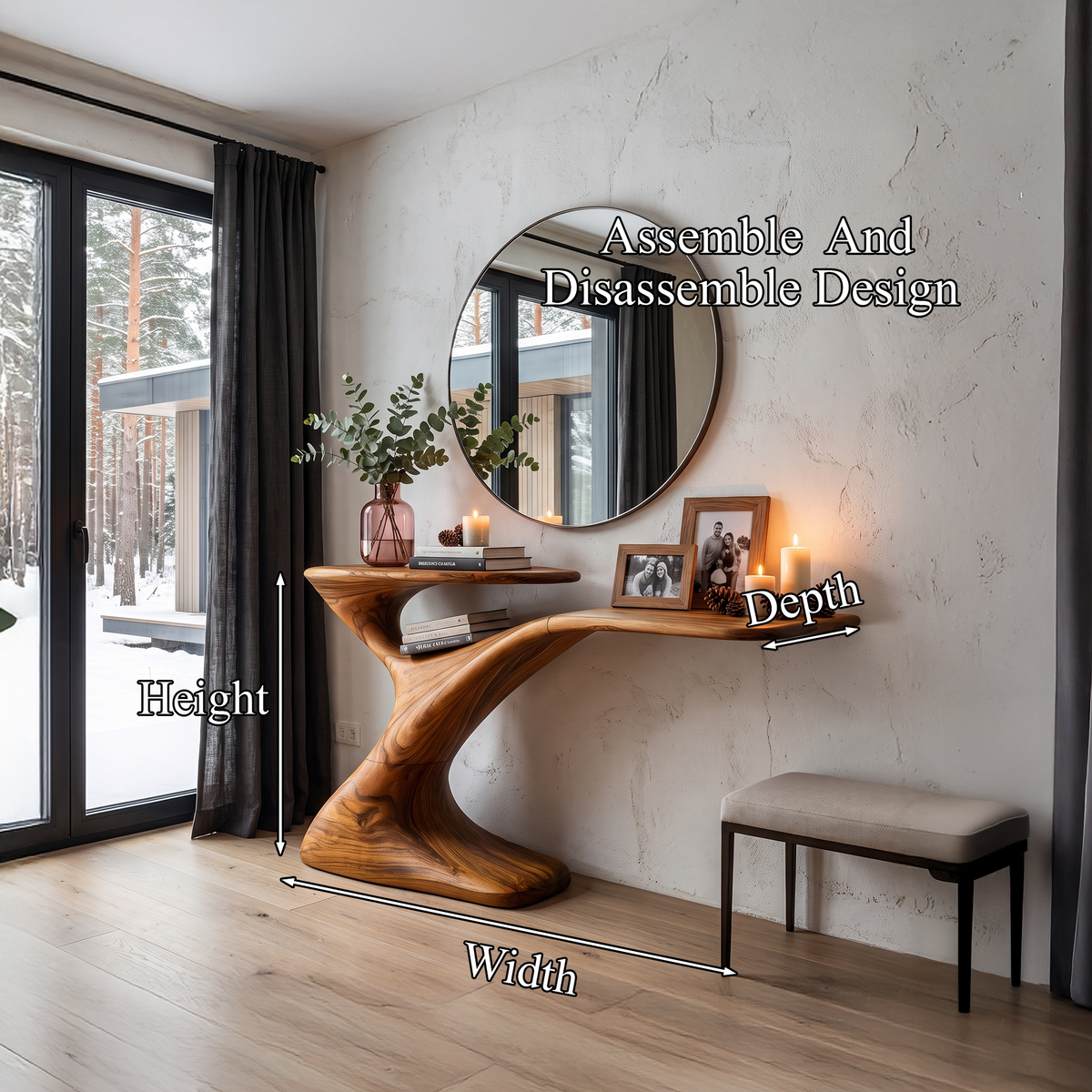 Minimalist Console Table For Entryway And Hallway