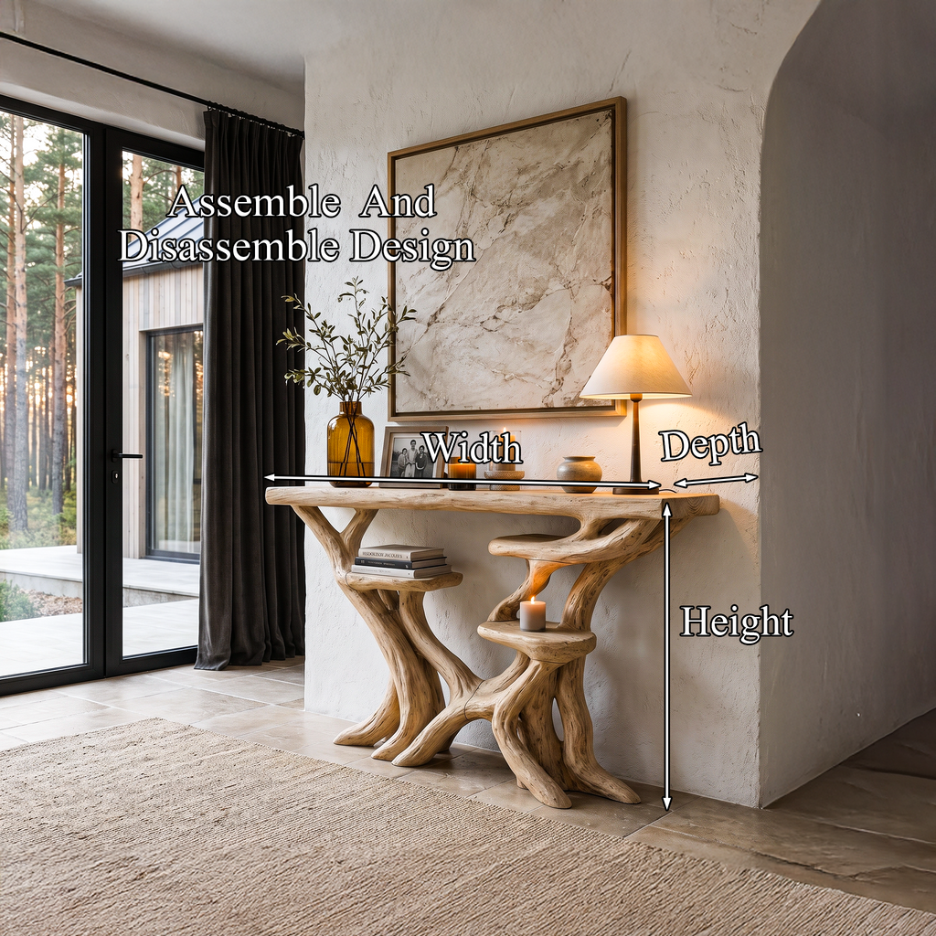 Artisan Tree Branch Console Table For Entryway And Living Room