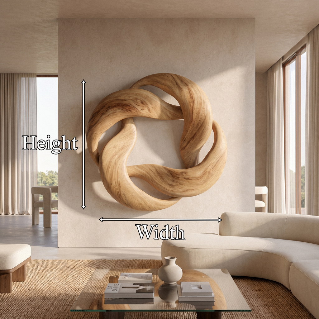 Abstract Circular Loop Wall Art For Living Room And Office