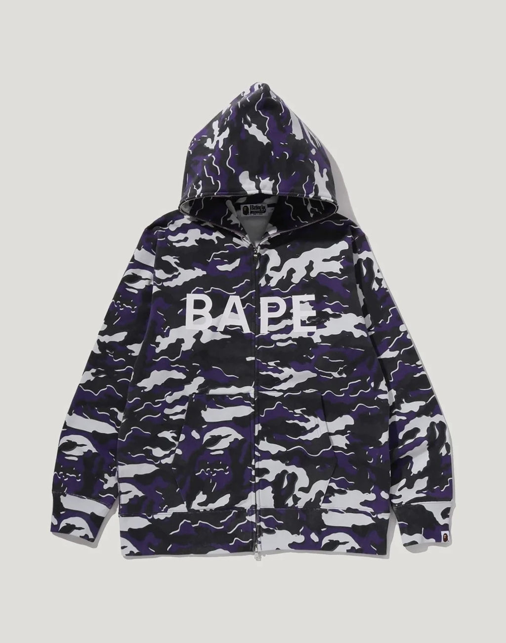 Men's Woodland Camo Full-Zip Hoodie - Purple