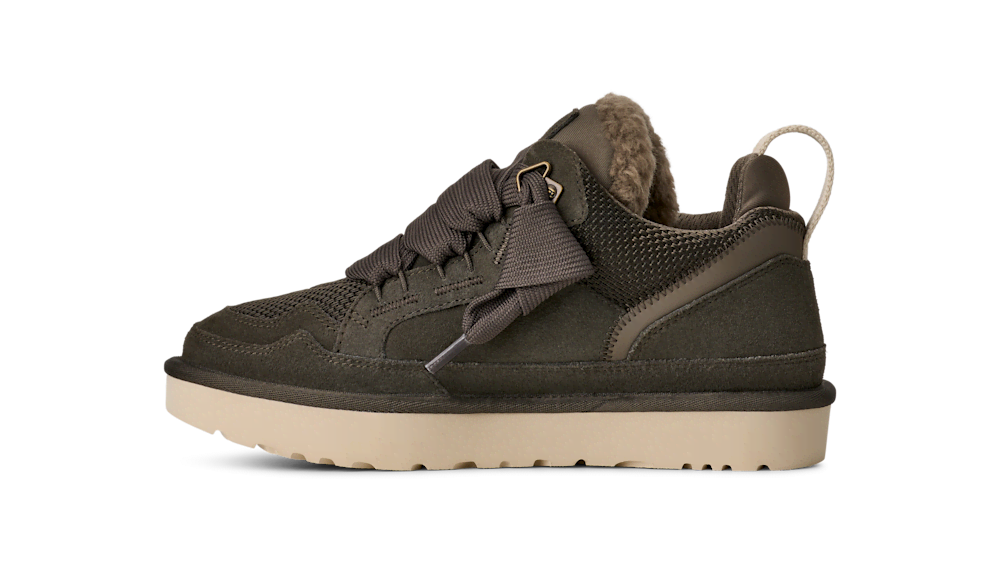 Women's Suede Mesh Lace-Up Sneaker - Black