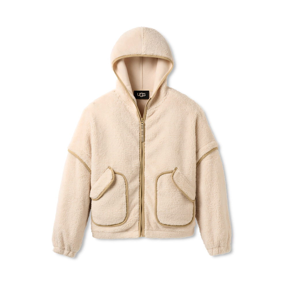 Women's Plush Fleece Zip Hoodie - Chestnut
