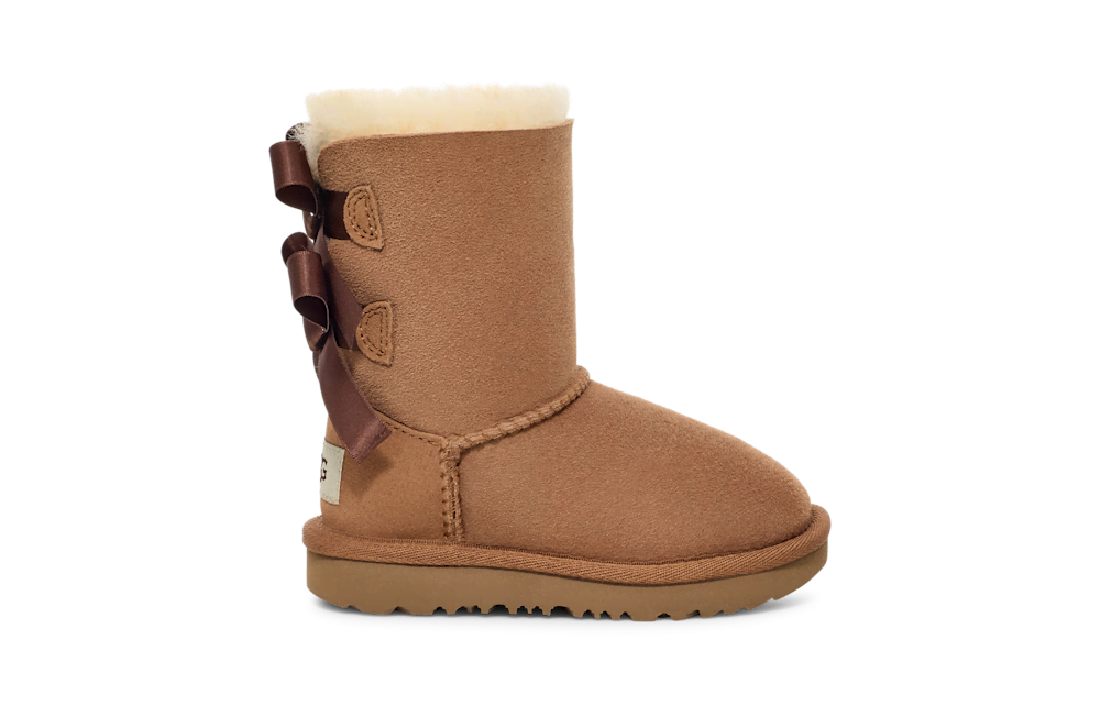 Toddler Sheepskin Bow Boot - Black