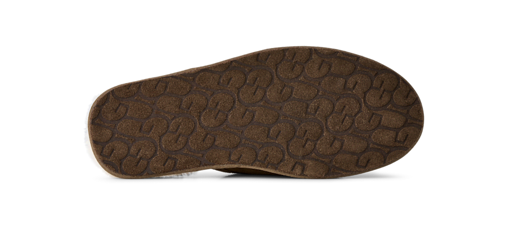 Men's Suede Open-Back Slipper - Brown
