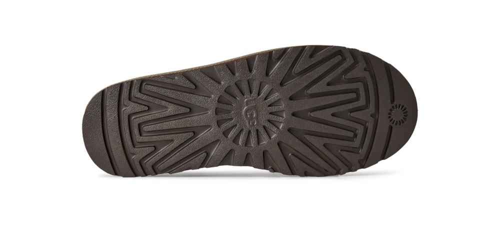 Men's Sheepskin Lined Suede Slip-On - Black