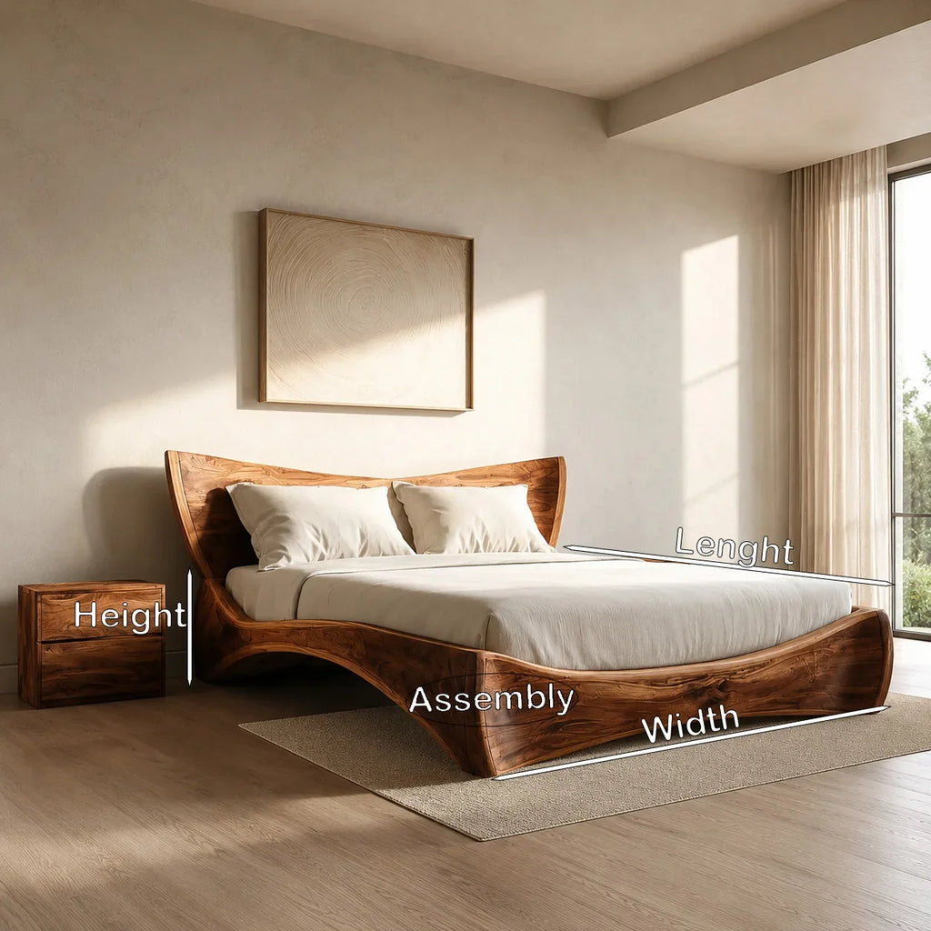 Modern Wooden Platform Bed For Master Bedroom
