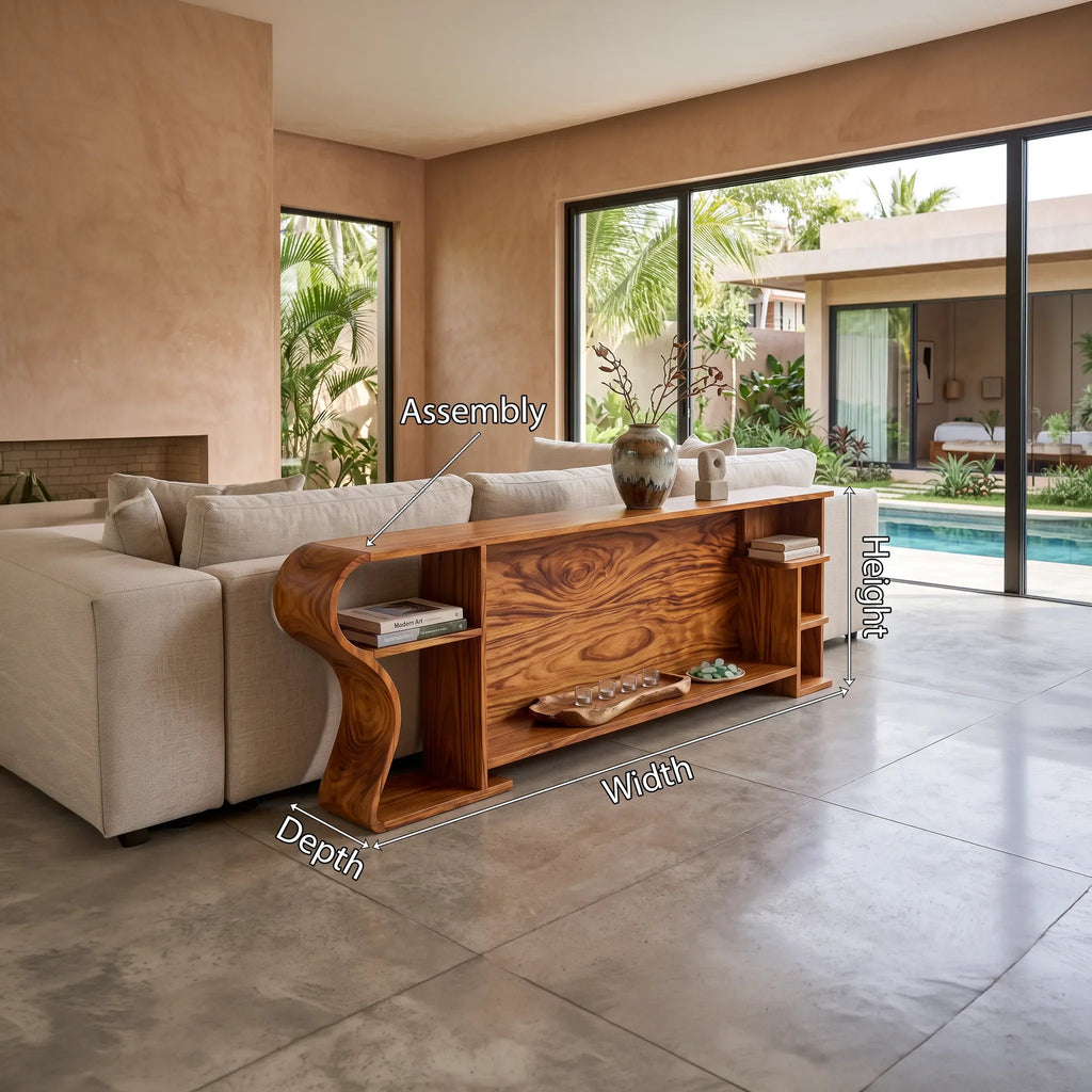Modern Cabinet Console Table For Spacious Entryway