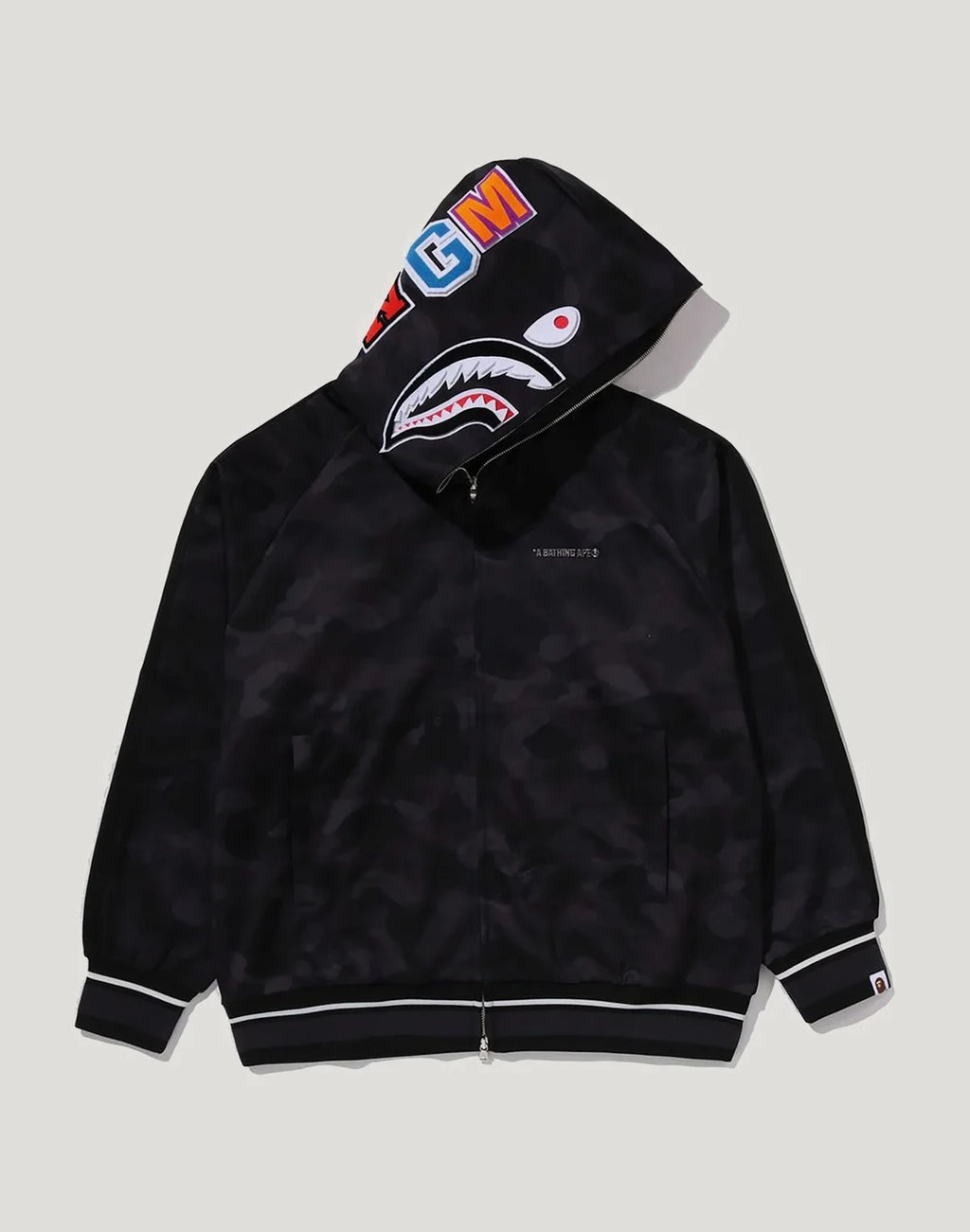 Camo Hooded Track Jacket - Purple