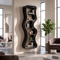 Modern Bookshelf Handcrafted Sculptural Design For Living Room