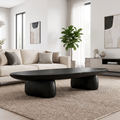 Contemporary Coffee Table With Artistic Column Form For Living Room And Lounge