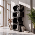 Statement Bookshelf Handcrafted Sculptural Cube Design For Living Room