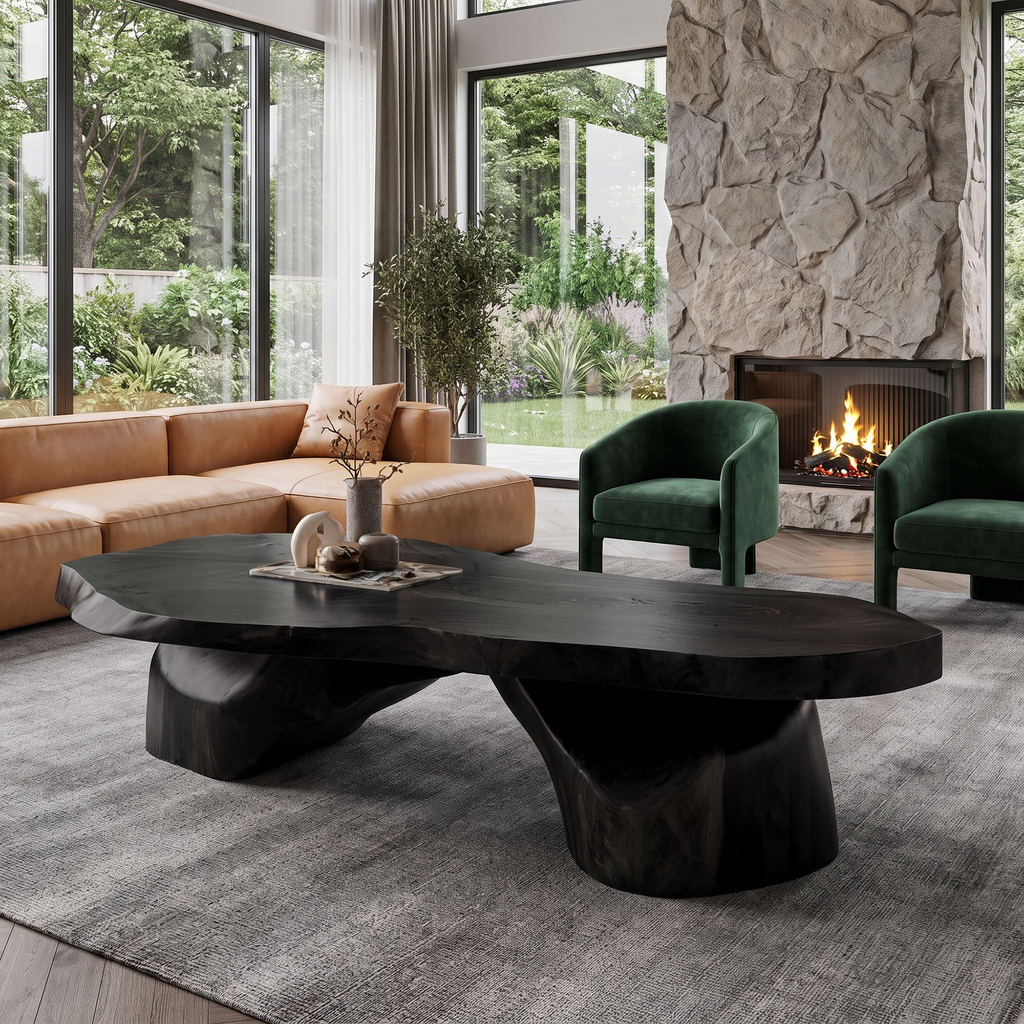 Organic Coffee Table With Sculptural Tree Root Design For Living Room And Lounge