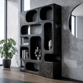 Sculptural Bookshelf Handcrafted Rounded Shelves For Living Room