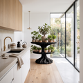 Modern Multi Tier Plant Stand With Architectural Curved Design For Office And Living Room